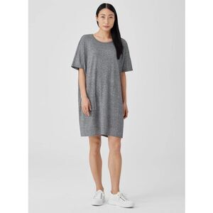 Eileen Fisher Organic Cotton Hemp T-Shirt Dress Size Small Oversized Boxy
